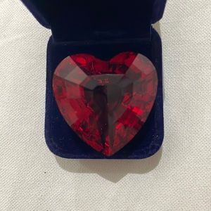 Rare 1998 Swarovski Crystal Ruby Red Heart
